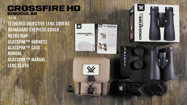 Vortex Optics Crossfire HD 10x42 Binoculars - HD Optical System, Tripod Adaptable, Rubber Armor, - Image 8