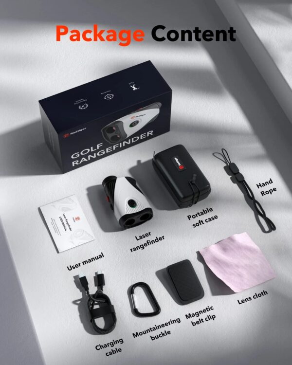 REDTIGER Golf Rangefinder with Slope, 1200 Yards Laser Rangefinder for Golf, 7X Magnification - Image 6